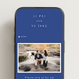 "two toned" - Wedding Website in Marseille Bleu by Deborah Chou - Mobile Layout