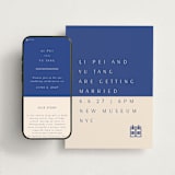 "two toned" - Wedding Website in Marseille Bleu by Deborah Chou - Match Your Stationery