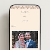 "Islamic Arch" - Wedding Website in Scarlet by Sabrin Deirani - Mobile Layout