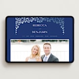 "Pomegranate Floral Frame" - Wedding Website in Royal by Nam Bourassa - Desktop Design