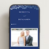 "Pomegranate Floral Frame" - Wedding Website in Royal by Nam Bourassa - Mobile Layout