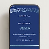 "Pomegranate Floral Frame" - Wedding Website in Royal by Nam Bourassa - Mobile Layout