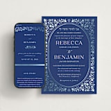 "Pomegranate Floral Frame" - Wedding Website in Royal by Nam Bourassa - Match Your Stationery