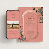 "Birds of Paradise" - Wedding Website in Coral by Julie Hebert - Match Your Stationery