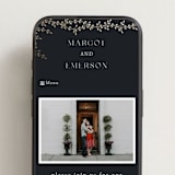 "Beautiful Chuppah" - Wedding Website in Midnight by Ana de Sousa - Mobile Layout