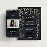 "Beautiful Chuppah" - Wedding Website in Midnight by Ana de Sousa - Match Your Stationery