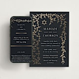"Beautiful Chuppah" - Wedding Website in Midnight by Ana de Sousa - Match Your Stationery