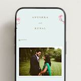"Royal Wedding" - Wedding Website in Mint by Teju Reval - Mobile Layout