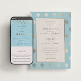 "Shraddha" - Wedding Website in Celestial by Deynaaz Daraei - Match Your Stationery