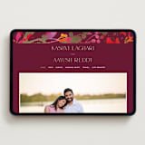 "Bright abstract" - Wedding Website in Sangria by Jessica Corliss - Desktop Design