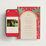 "Indian garden" - Wedding Website in Sindoor by Creo Study - Match Your Stationery