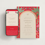 "Indian garden" - Wedding Website in Sindoor by Creo Study - Match Your Stationery