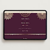 "Arunima" - Wedding Website in Plum by Randi Cirelli - Desktop Design