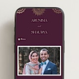 "Arunima" - Wedding Website in Plum by Randi Cirelli - Mobile Layout