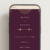 "Arunima" - Wedding Website in Plum by Randi Cirelli - Mobile Layout