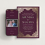 "Arunima" - Wedding Website in Plum by Randi Cirelli - Match Your Stationery