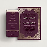 "Arunima" - Wedding Website in Plum by Randi Cirelli - Match Your Stationery