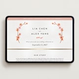 "Love Blossom" - Wedding Website in Blush by Petra Kern - Desktop Design