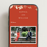 "Abstract Flora" - Wedding Website in Lava by Stellax Creative - Mobile Layout