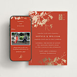 "Abstract Flora" - Wedding Website in Lava by Stellax Creative - Match Your Stationery