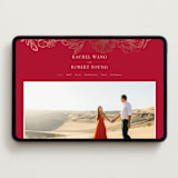 "Double Peony" - Wedding Website in Ruby by Janean Hinger - Desktop Design