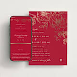 "Double Peony" - Wedding Website in Ruby by Janean Hinger - Match Your Stationery