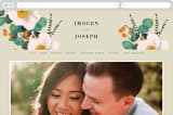 "Floral Splash" - Wedding Website in Wheat by Keen Peachy - Desktop Design