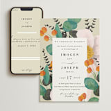 "Floral Splash" - Wedding Website in Wheat by Keen Peachy - Match Your Stationery