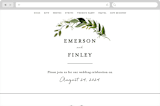 "Vines of Green" - Wedding Website in Fern by Susan Moyal - Desktop Design