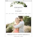 "Vines of Green" - Wedding Website in Fern by Susan Moyal - Guest Management