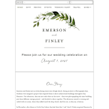 "Vines of Green" - Wedding Website in Fern by Susan Moyal - Guest Management