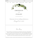 "Vines of Green" - Wedding Website in Fern by Susan Moyal - Mobile Layout