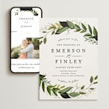 "Vines of Green" - Wedding Website in Fern by Susan Moyal - Match Your Stationery