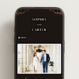 "Geometric Deco" - Wedding Website in Midnight by GeekInk Design - Mobile Layout