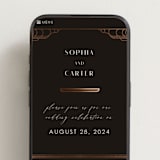 "Geometric Deco" - Wedding Website in Midnight by GeekInk Design - Mobile Layout