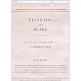 "Forever Elegant" - Wedding Website in Dusty Rose + Rose Gold by Hooray Creative - Mobile Layout