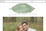 "Painted Leaf" - Wedding Website in Leaf by Katharine Watson - Desktop Design