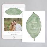 "Painted Leaf" - Wedding Website in Leaf by Katharine Watson - Match Your Stationery