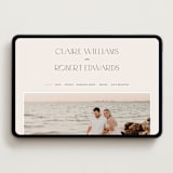 "Edge" - Wedding Website in Linen by Kelly Schmidt - Desktop Design