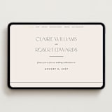 "Edge" - Wedding Website in Linen by Kelly Schmidt - Desktop Design