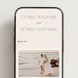 "Edge" - Wedding Website in Linen by Kelly Schmidt - Mobile Layout