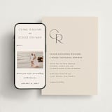 "Edge" - Wedding Website in Linen by Kelly Schmidt - Match Your Stationery