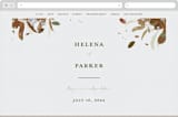 "Fall Flurry" - Wedding Website in Fall by Grace Kreinbrink - Desktop Design
