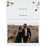 "Fall Flurry" - Wedding Website in Fall by Grace Kreinbrink - Mobile Layout