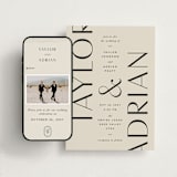 "Amara" - Wedding Website in Sand by Robert and Stella - Match Your Stationery