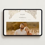 "Baroque" - Wedding Website in Cream by Jen Owens - Desktop Design