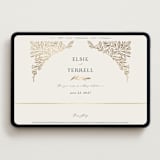 "Baroque" - Wedding Website in Cream by Jen Owens - Desktop Design