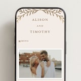 "Victorian" - Wedding Website in Versailles by Claudia Orengo - Mobile Layout