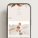 "Delicate" - Wedding Website in Terracotta by Susan Moyal - Mobile Layout