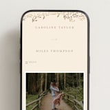 "Leafy Garland" - Wedding Website in Sand by Creo Study - Mobile Layout